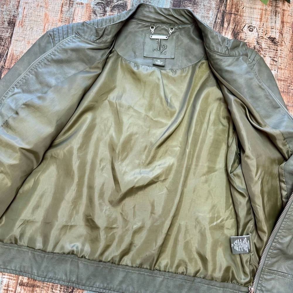 Women's “J2” Faux Leather Jacket | #P9 - Picture 9 of 14